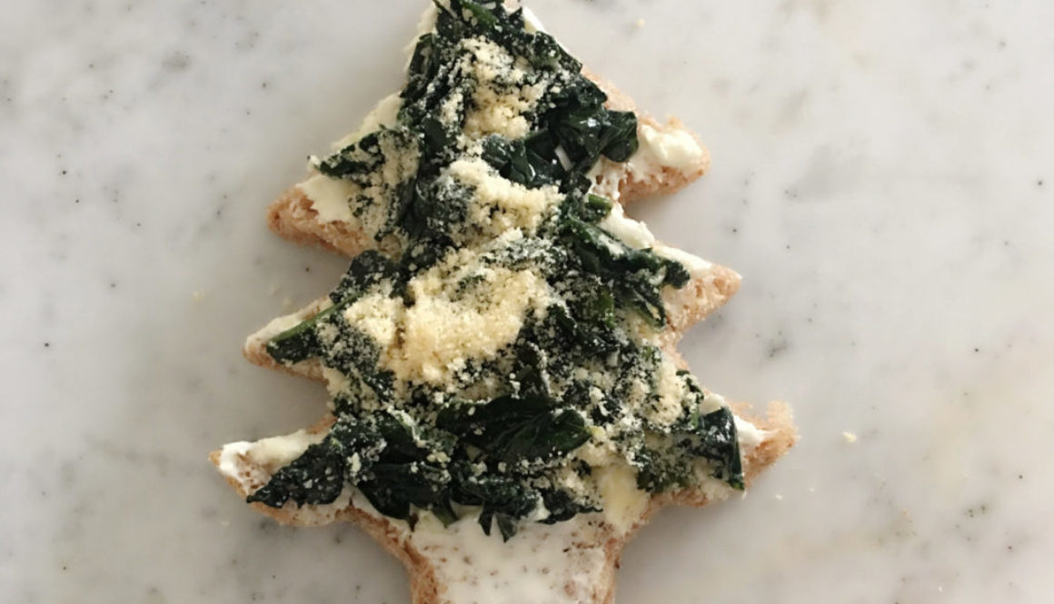Christmas Tree Kale Toast