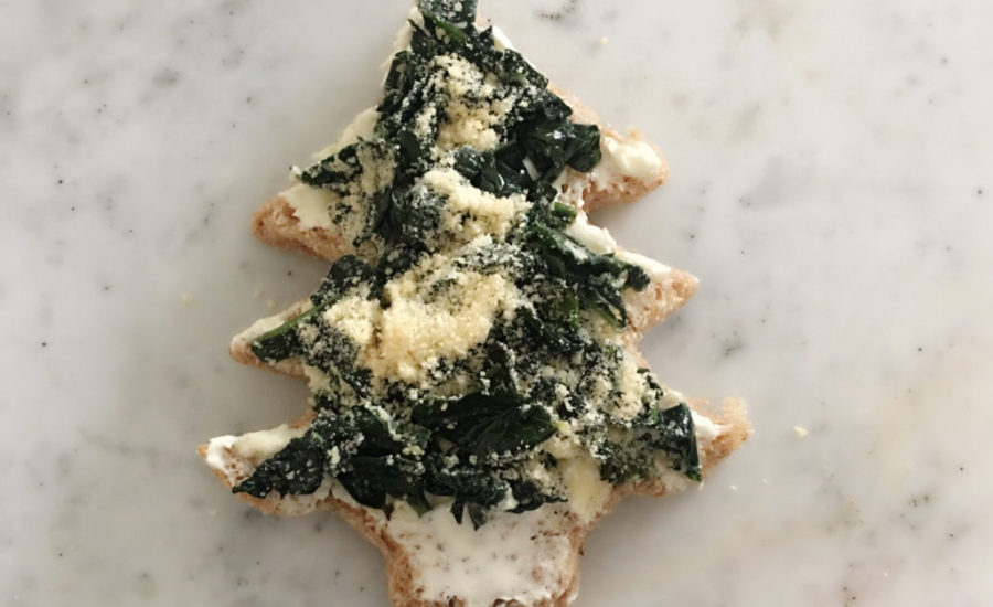 Christmas Tree Kale Toast